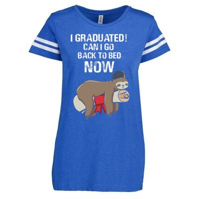 I Graduated Can I Go Back To Bed Now Funny Graduation Quotes Enza Ladies Jersey Football T-Shirt