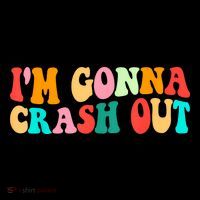 IM Gonna Crash Out Funny Humorous Meme Groovy Stripe Pom Pom Beanie