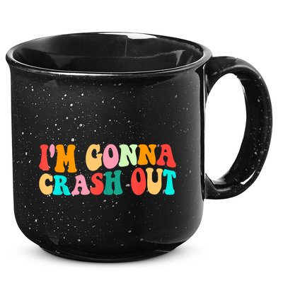 IM Gonna Crash Out Funny Humorous Meme Groovy 15oz Campfire Ceramic Mug