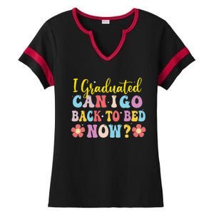 I Graduated Can I Go Back To Bed Now Graduation Ladies Halftime Notch Neck Tee