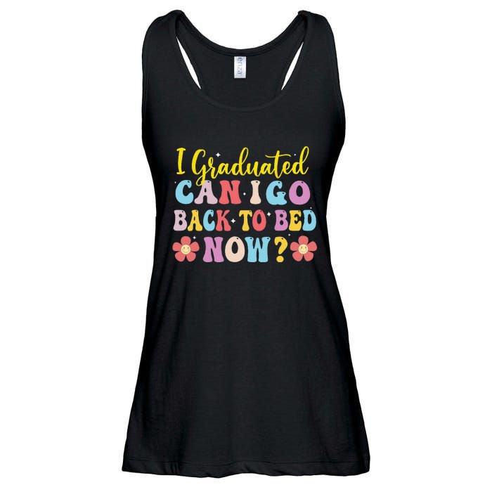 I Graduated Can I Go Back To Bed Now Graduation Ladies Essential Flowy Tank