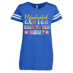 I Graduated Can I Go Back To Bed Now Graduation Enza Ladies Jersey Football T-Shirt