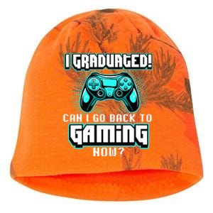 I Graduated Can I Go Back To Gaming Now Graduation Class Kati - Camo Knit Beanie