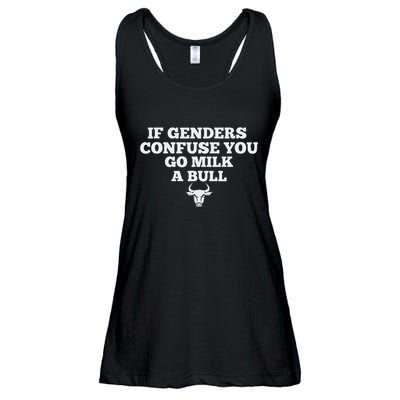 If Genders Confuse You Go Milk A Bull Ladies Essential Flowy Tank