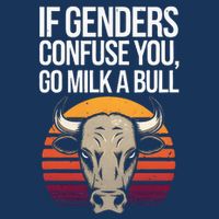 If Gender Confuse You Go Milk A Bull Funny Sarcastic Mousepad
