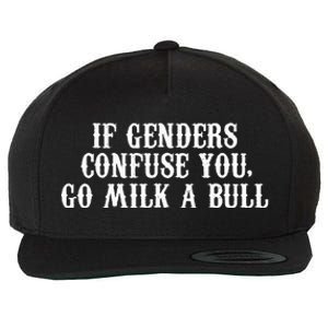 If Genders Confuse You Go Milk A Bull Wool Snapback Cap