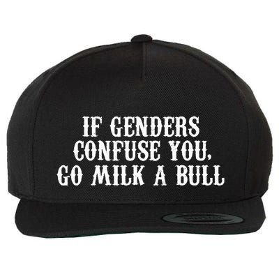 If Genders Confuse You Go Milk A Bull Wool Snapback Cap