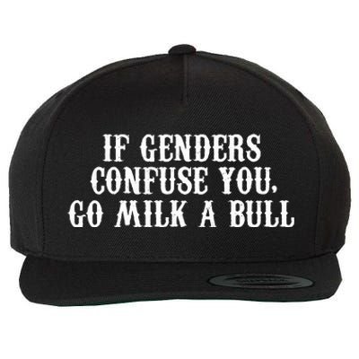 If Genders Confuse You Go Milk A Bull Wool Snapback Cap