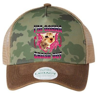 IM Gonna Crash Out Funny Cat Meme Lover Humorous Sarcastic Legacy Tie Dye Trucker Hat