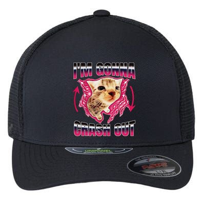 IM Gonna Crash Out Funny Cat Meme Lover Humorous Sarcastic Flexfit Unipanel Trucker Cap