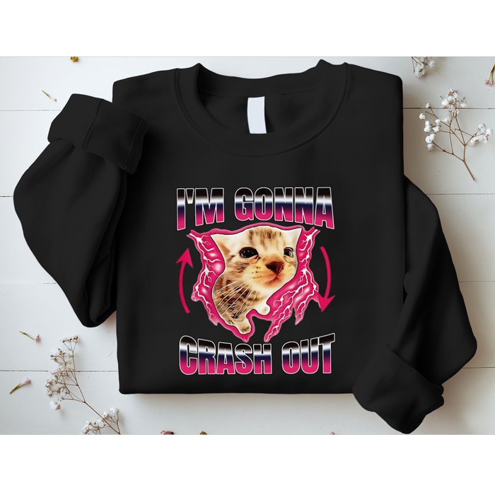 IM Gonna Crash Out Funny Cat Meme Lover Humorous Sarcastic Sweatshirt