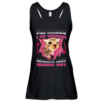 IM Gonna Crash Out Funny Cat Meme Lover Humorous Sarcastic Ladies Essential Flowy Tank