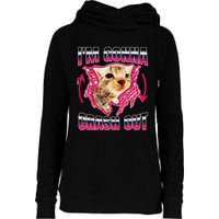 IM Gonna Crash Out Funny Cat Meme Lover Humorous Sarcastic Womens Funnel Neck Pullover Hood