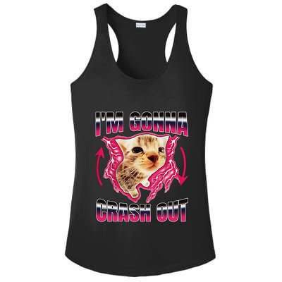 IM Gonna Crash Out Funny Cat Meme Lover Humorous Sarcastic Ladies PosiCharge Competitor Racerback Tank