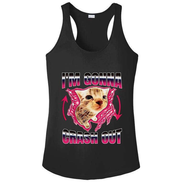 IM Gonna Crash Out Funny Cat Meme Lover Humorous Sarcastic Ladies PosiCharge Competitor Racerback Tank