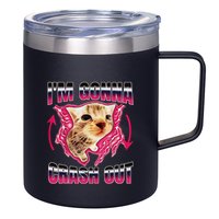 IM Gonna Crash Out Funny Cat Meme Lover Humorous Sarcastic 12oz Stainless Steel Coffee Mug