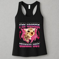 IM Gonna Crash Out Funny Cat Meme Lover Humorous Sarcastic Womens Tank Top