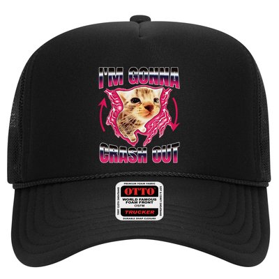 IM Gonna Crash Out Funny Cat Meme Lover Humorous Sarcastic Trucker Hat