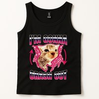 IM Gonna Crash Out Funny Cat Meme Lover Humorous Sarcastic Tank Top