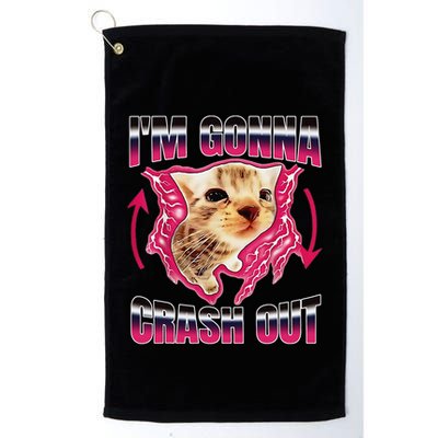 IM Gonna Crash Out Funny Cat Meme Lover Humorous Sarcastic Golf Towel