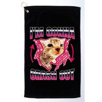 IM Gonna Crash Out Funny Cat Meme Lover Humorous Sarcastic Golf Towel