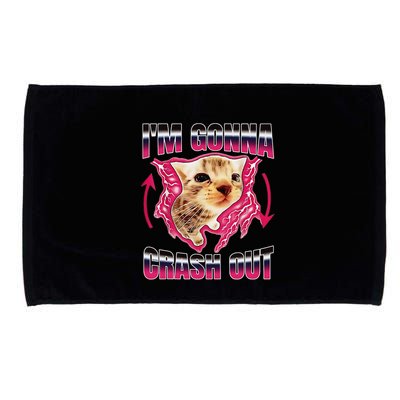 IM Gonna Crash Out Funny Cat Meme Lover Humorous Sarcastic Microfiber Hand Towel
