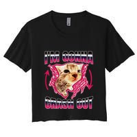 IM Gonna Crash Out Funny Cat Meme Lover Humorous Sarcastic Crop Top