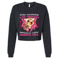 IM Gonna Crash Out Funny Cat Meme Lover Humorous Sarcastic Cropped Pullover Crew
