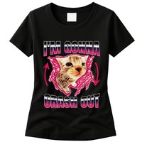 IM Gonna Crash Out Funny Cat Meme Lover Humorous Sarcastic Womens T-Shirt