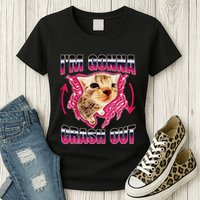 IM Gonna Crash Out Funny Cat Meme Lover Humorous Sarcastic Womens T-Shirt