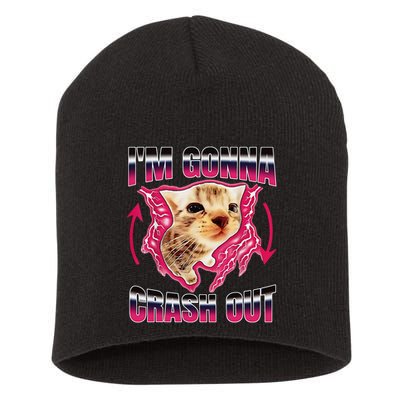IM Gonna Crash Out Funny Cat Meme Lover Humorous Sarcastic Short Acrylic Beanie