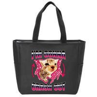 IM Gonna Crash Out Funny Cat Meme Lover Humorous Sarcastic Zip Tote Bag