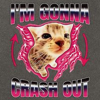 IM Gonna Crash Out Funny Cat Meme Lover Humorous Sarcastic Cotton Canvas Backpack