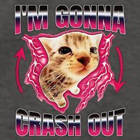 IM Gonna Crash Out Funny Cat Meme Lover Humorous Sarcastic Vector Backpack