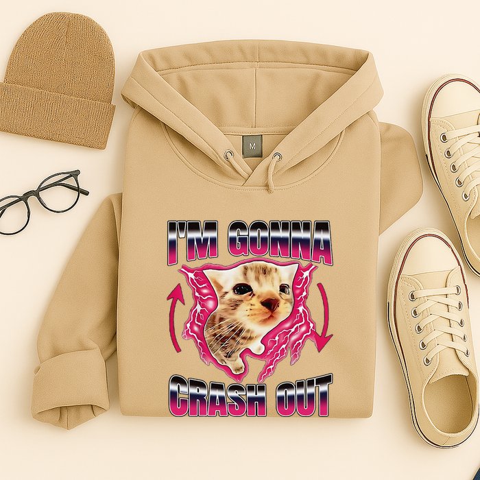 IM Gonna Crash Out Funny Cat Meme Lover Humorous Sarcastic Hoodie