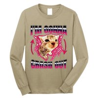 IM Gonna Crash Out Funny Cat Meme Lover Humorous Sarcastic Long Sleeve Shirt
