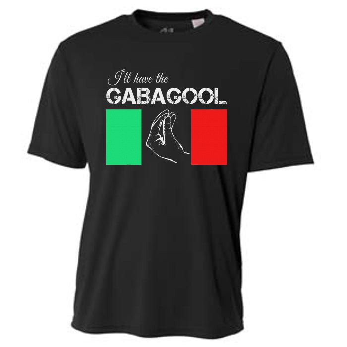 Italiano Gabagool Capicola Italian Slang Italy Flag Cooling Performance Crew T-Shirt