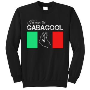 Italiano Gabagool Capicola Italian Slang Italy Flag Sweatshirt