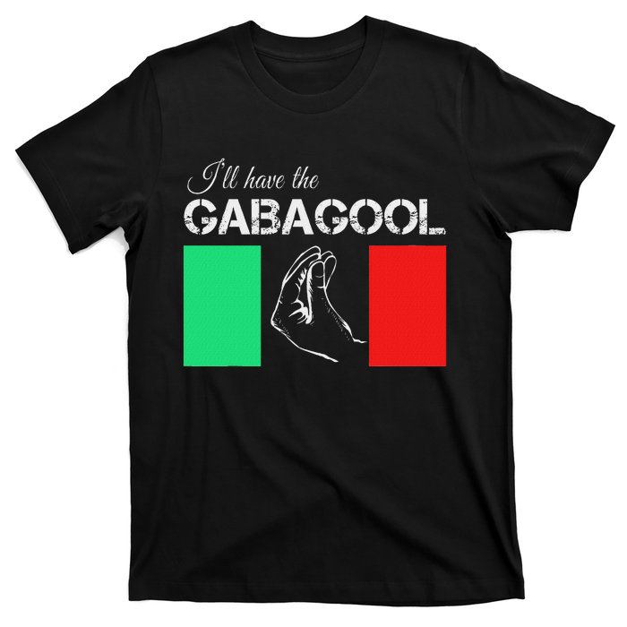 Italiano Gabagool Capicola Italian Slang Italy Flag T-Shirt