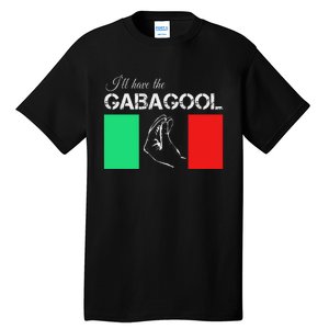 Italiano Gabagool Capicola Italian Slang Italy Flag Tall T-Shirt