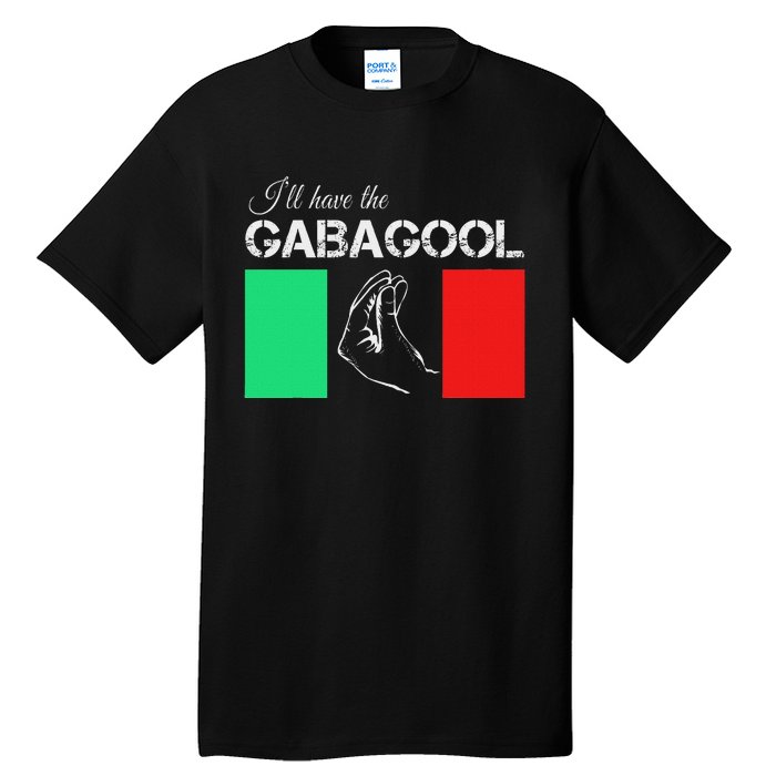 Italiano Gabagool Capicola Italian Slang Italy Flag Tall T-Shirt