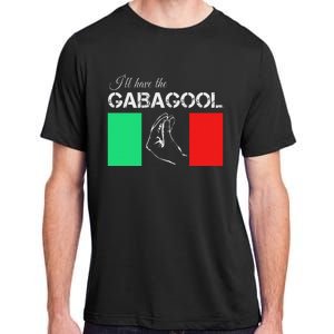 Italiano Gabagool Capicola Italian Slang Italy Flag Adult ChromaSoft Performance T-Shirt