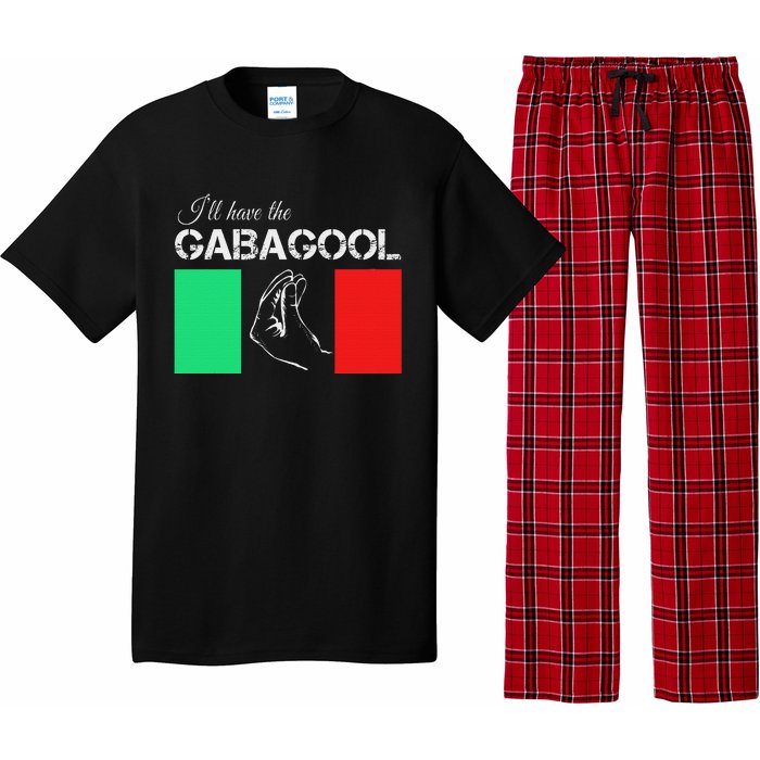 Italiano Gabagool Capicola Italian Slang Italy Flag Pajama Set