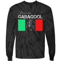 Italiano Gabagool Capicola Italian Slang Italy Flag Tie-Dye Long Sleeve Shirt