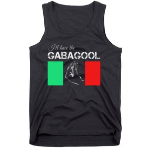 Italiano Gabagool Capicola Italian Slang Italy Flag Tank Top