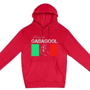 Italiano Gabagool Capicola Italian Slang Italy Flag Premium Pullover Hoodie