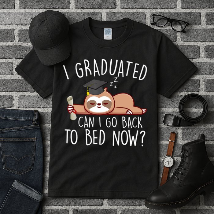 I Graduated Can I Go Back To Bed Now Funny Graduation Tall T-Shirt
