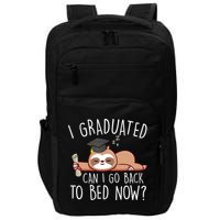 I Graduated Can I Go Back To Bed Now Funny Graduation Impact Tech Backpack