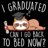 I Graduated Can I Go Back To Bed Now Funny Graduation Drawstring Bag