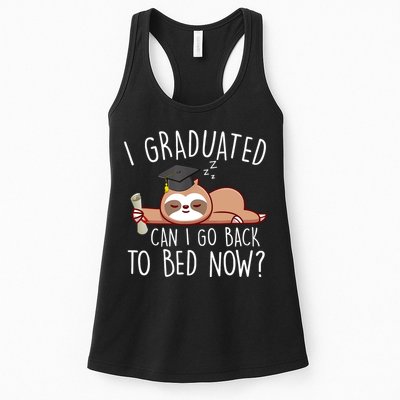I Graduated Can I Go Back To Bed Now Funny Graduation Womens Tank Top